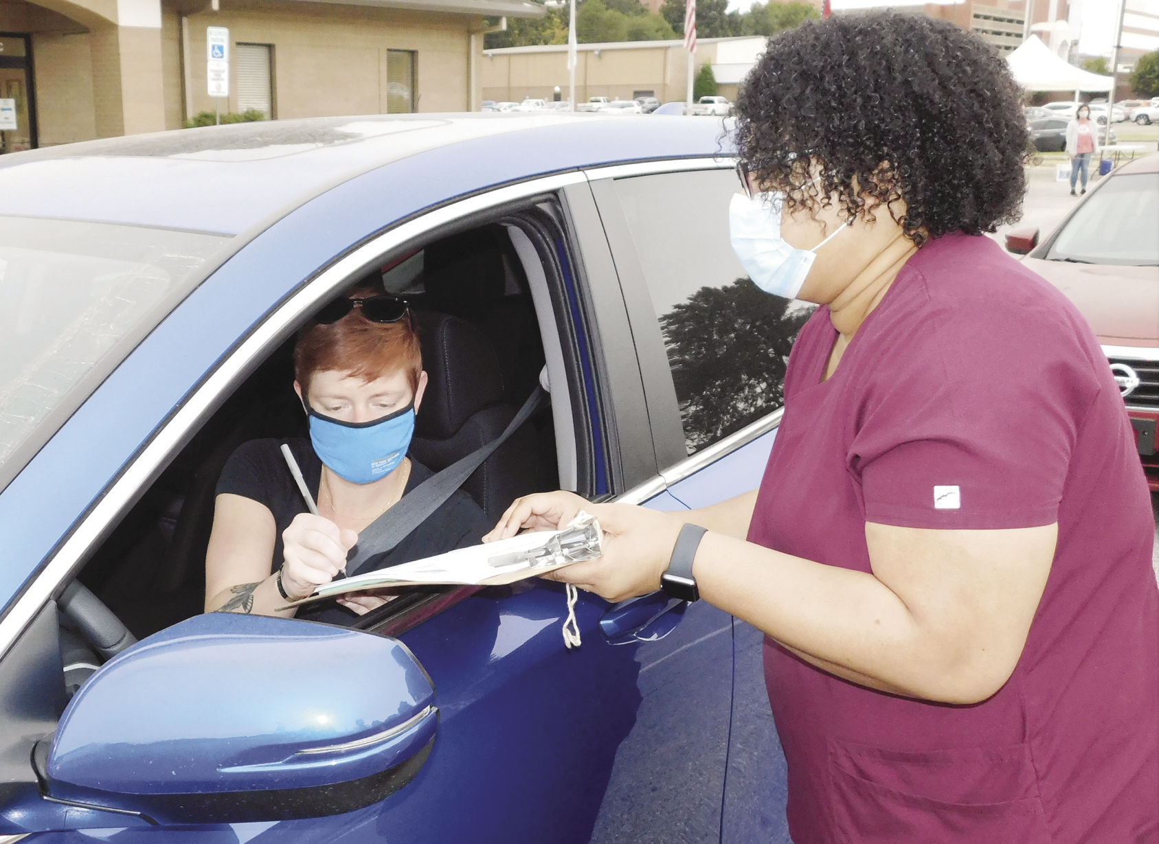 Drive-thru flu testing